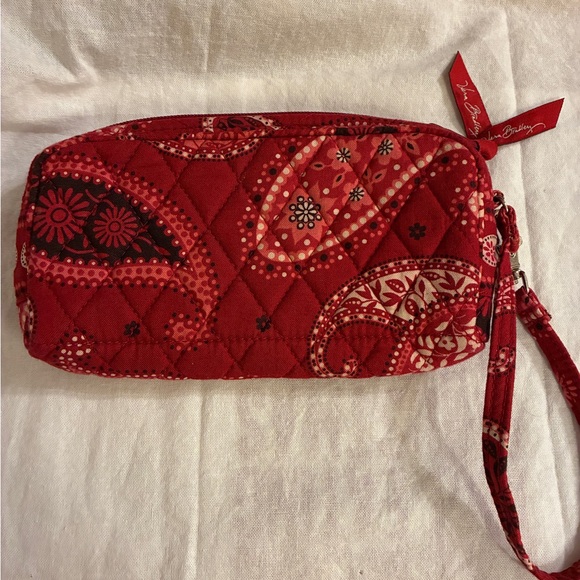 Vera Bradley Handbags - Vera Bradley Red and Pink Paisley Wristlet